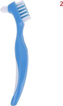 Protheseborstel - Kunstgebit borstel -  Tandenborstel - Blauw 2