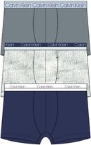 Calvin klein 3-pack trunk boxershorts - grijs/blauw