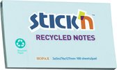 Stick'n recycled sticky notes - 76x127mm, pastel blauw, 100 memoblaadjes