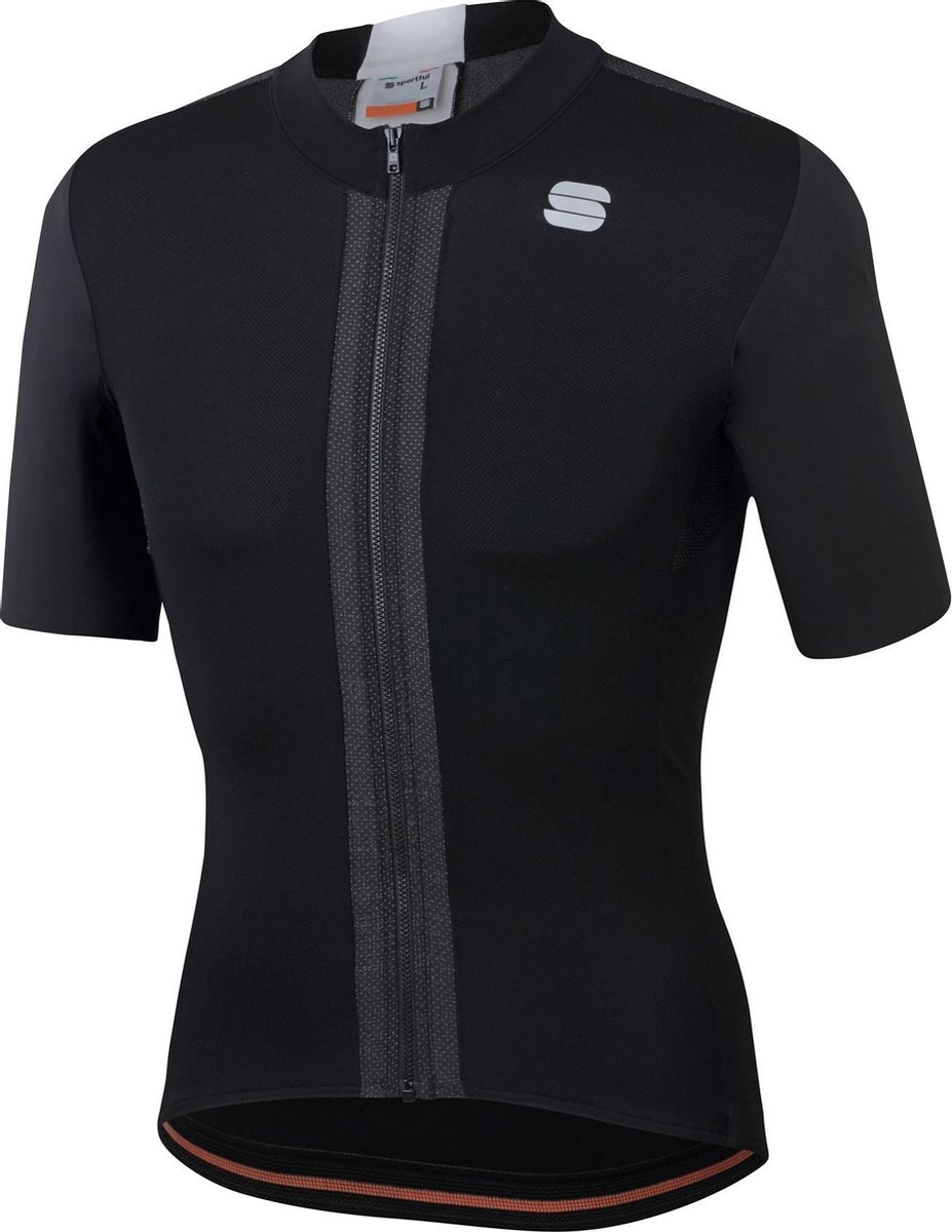 Sportful Strike Short Sleeve Fietsshirt Heren - Zwart, Wit - Maat L