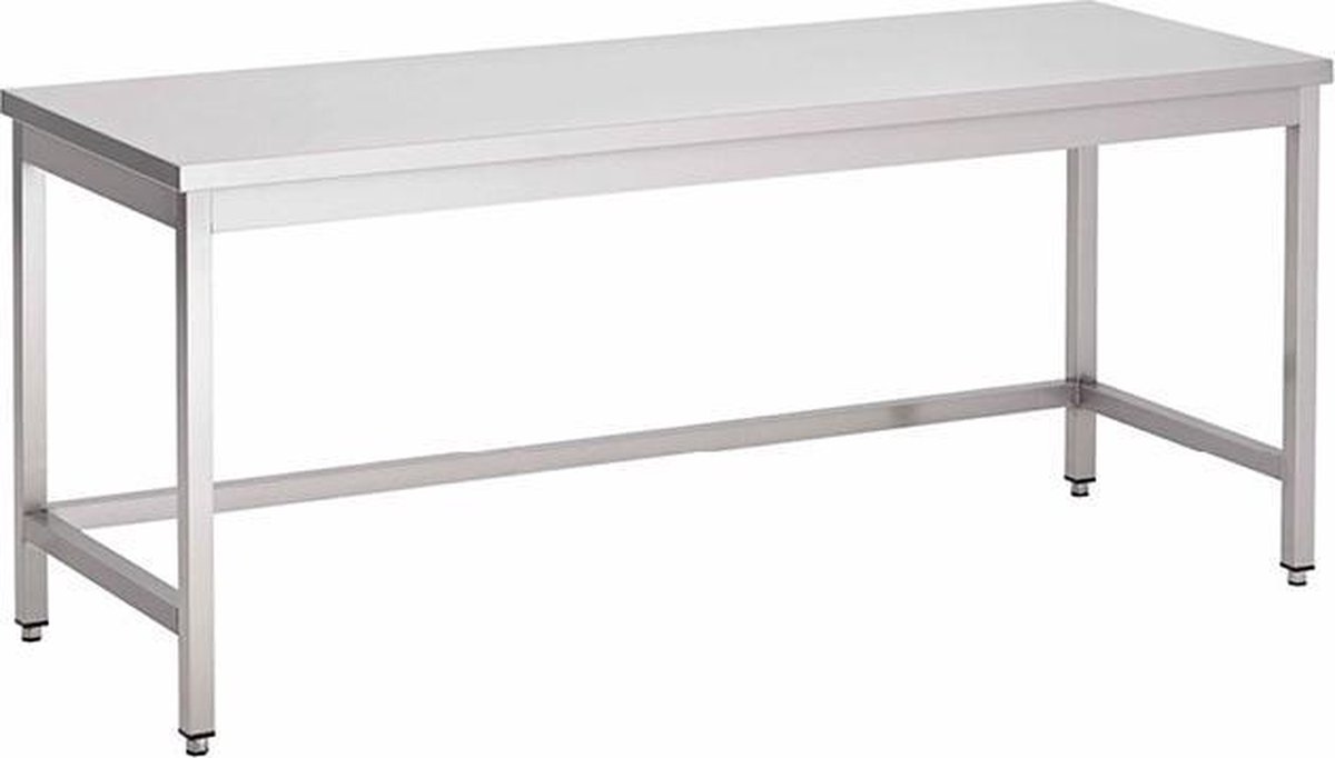 Gastro-Inox RVS werktafel zonder onderblad, 700(l)x600(d)x850(h)mm