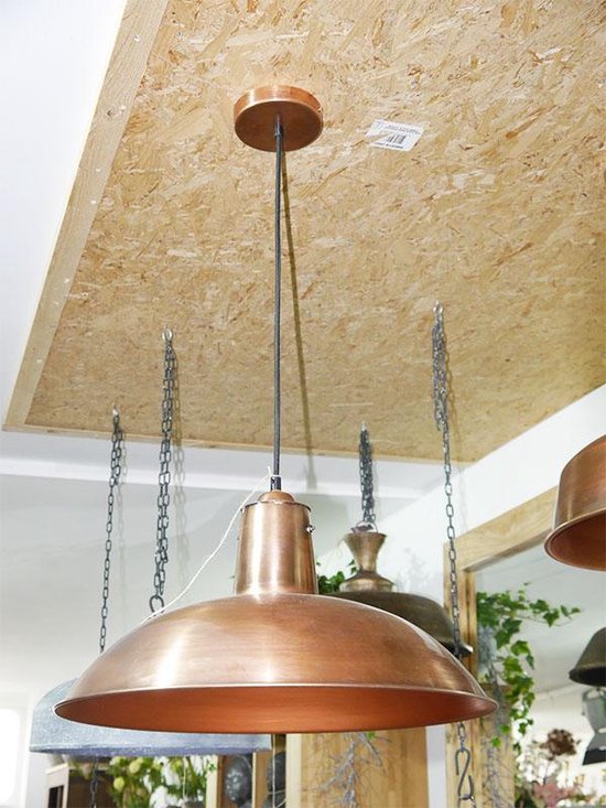 SENSE Hanglamp Madras – Industriele metalen lamp – Eettafellmap – Woonkamer – Slaapkamer – Serrelamp – 46X46X30CM