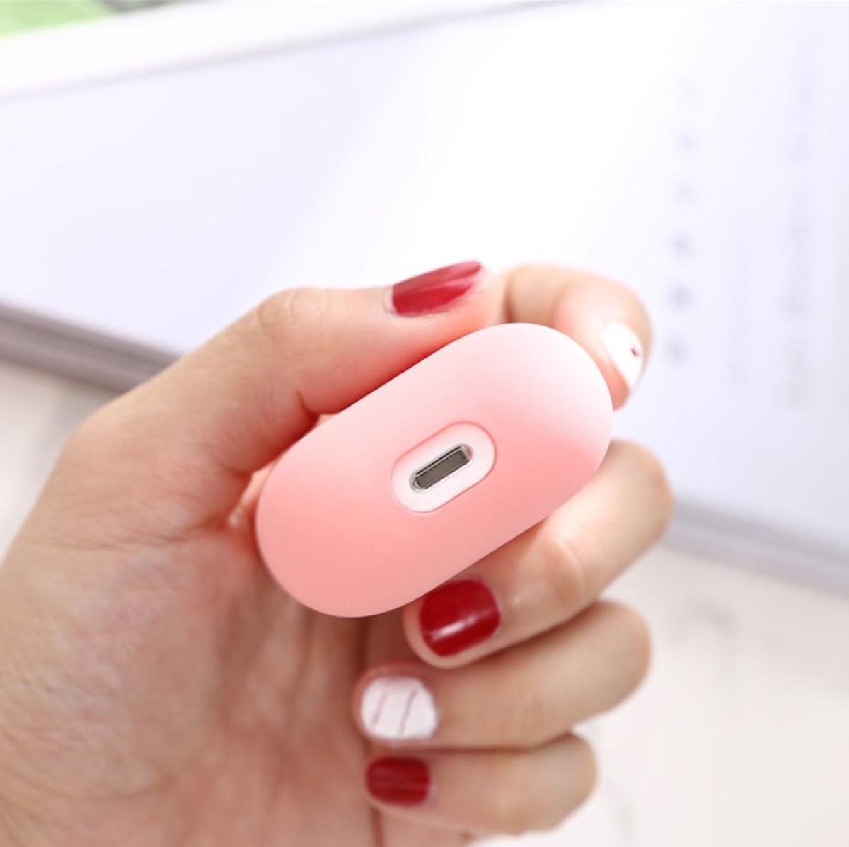 AirPods 2 hoesje roze hartje – stevig, schokbestendig, draadloos opladen, ook voor AirPods 1 case - Afbeelding 5