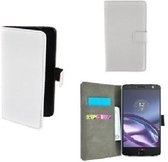 Motorola Moto Z smartphone hoesje wallet book style case wit
