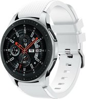 Geschikt voor Samsung Galaxy Watch silicone band - wit - 45mm / 46mm