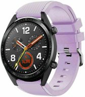 Siliconen Smartwatch bandje - Geschikt voor  Huawei Watch GT siliconen bandje - lila - 42mm - Horlogeband / Polsband / Armband