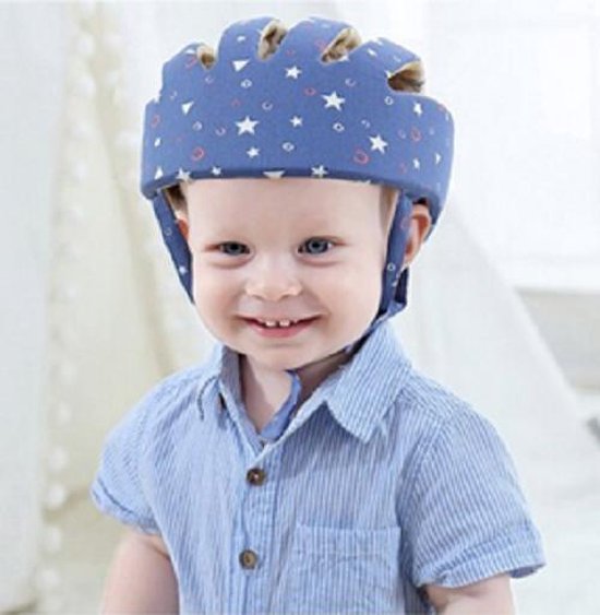 Boodschapper Klein Maar Baby helm blauw sterren 8 mnd tot 6 jaar | bol.com