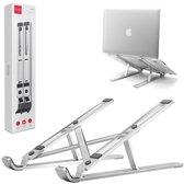 Holdy Laptop Standaard Verstelbaar - Tot 17,6'' - Ergonomisch - Aluminium - Zwart Universeel - Voor laptops en tablets