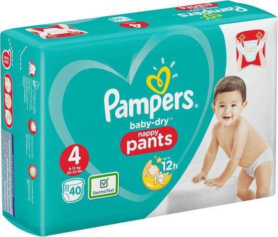 Pampers - Baby Dry Pants - Couches Taille 4 (9-15 kg) - 2 x 40 (80) pcs