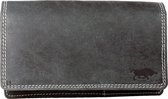Leren Dames Portemonnee Zwart RFID - Ideale Dames Portemonnee Zwart Vintage Leer - Anti Skim