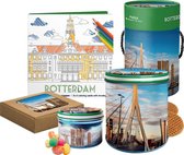 Rotterdam Stroopwafel Puzzel Onderzetter Kleur Kaarten Snoep Pakket