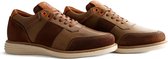 Travelin Selsey Lady - Leren dames sneakers - Bruin - Maat 42