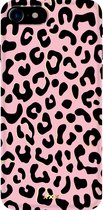 Eclatant Amsterdam - iPhone 7/8 Plus hoesje - Fashion Case Pink Leopard - Gratis screen protector
