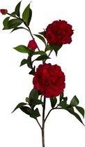 Viv! Home Luxuries Camelia - zijden bloem - rood - topkwaliteit