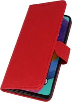 Hoesje Geschikt voor Samsung Galaxy A51 - Book Case Telefoonhoesje - Kaarthouder Portemonnee Hoesje - Wallet Cases - Rood
