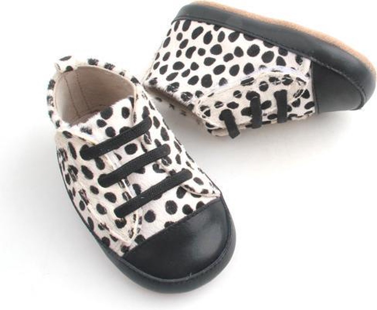 Oh Little Deer 100% leren baby sneakers - cheetah wit - M (19/20)