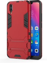 Shockproof PC + TPU Case voor Vivo X23, met houder (rood)