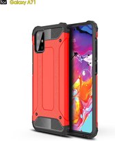 Voor Galaxy A71 Magic Armor TPU + PC-combinatiebehuizing (rood)