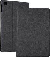 Universele Voltage Craft Doek TPU Beschermhoes voor Huawei Mediapad M5 10.1 inch / C5 10.1 inch, met houder (zwart)