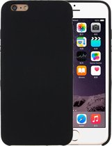 Voor iPhone 6 & 6s pure kleur vloeibare siliconen + pc beschermende achterkant van de behuizing (zwart)
