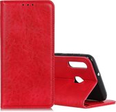 Magnetische Retro Crazy Horse Texture Horizontale Flip Leather Case voor Huawei Y6 2019, met houder & kaartsleuven & fotolijst (rood)