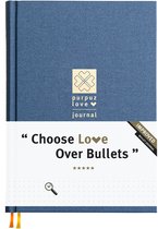 Purpuz Bullet Journal - Notitieboek A5 - Notebook - Luxe Hardcover - 140gms - Love Journal - Navy Blue - in 11 Extra Kleuren