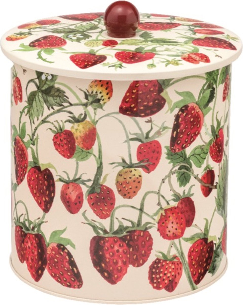 Emma Bridgewater - Bewaarbus Strawberries - Aardbei- Bewaarblik - Blik - Rond - Ø 17 x 17 cm