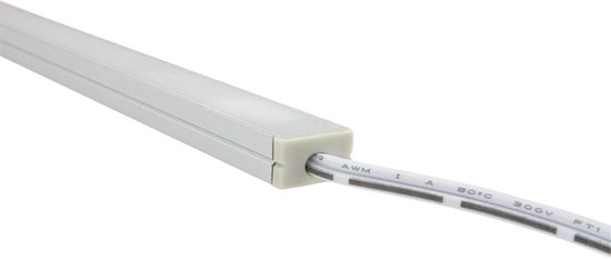 Trapverlichting led bewegingssensor set - Led strips 50 cm met warm wit licht - Set in aluminium profiel voor max. 16 treden - Bedienen via dimmer