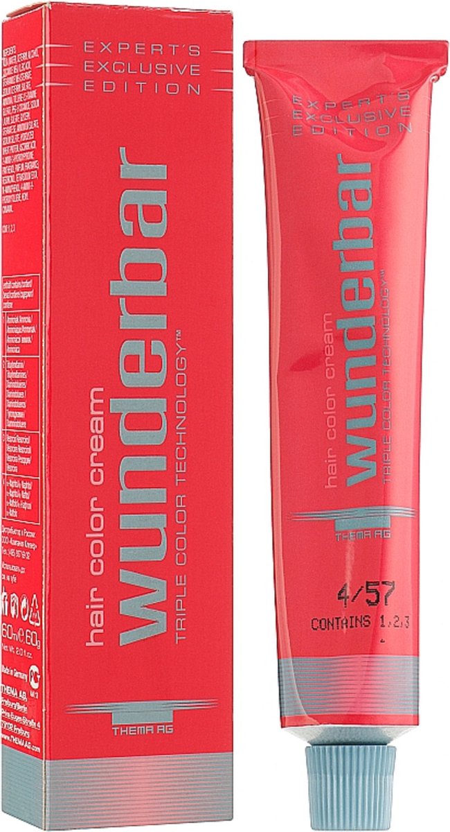 Wunderbar Haarkleuring Crème Permanent 60ml - 05/57 Light Brown Mahogany Brown / Hellbraun Mahagony Braun