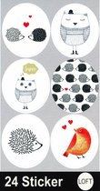 Fun Stickers - Cadeau stickers - 24 stuks - 2 pakjes