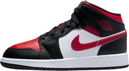 Nike Air Jordan 1 Mid (GS), Alternate Bred Toe, 554725-079, EUR 36.5