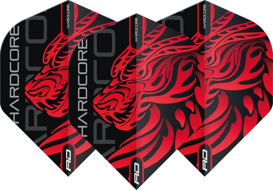 RED DRAGON - Jonny Clayton Hardcore Dragon standard Dartvluchten - 3 sets per pakket (9 dartvluchten in totaal) van Red Dragon — afbeelding 2