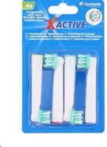 Xactive - Opzetborstel voor Oral-B - Elektrische tandborstel - Opzetborstels - Wit / Multicolor onderkant - 4 stuks -
