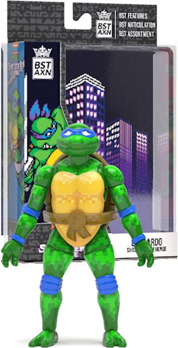 Teenage Mutant Ninja Turtles BST AXN Action Figure NES 8-Bit Leonardo Exclusive 13 cm