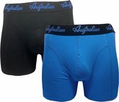 2 Pack - Australian Bamboe boxers - Boxershorts Heren - Blauw/Donker Blauw - maat L