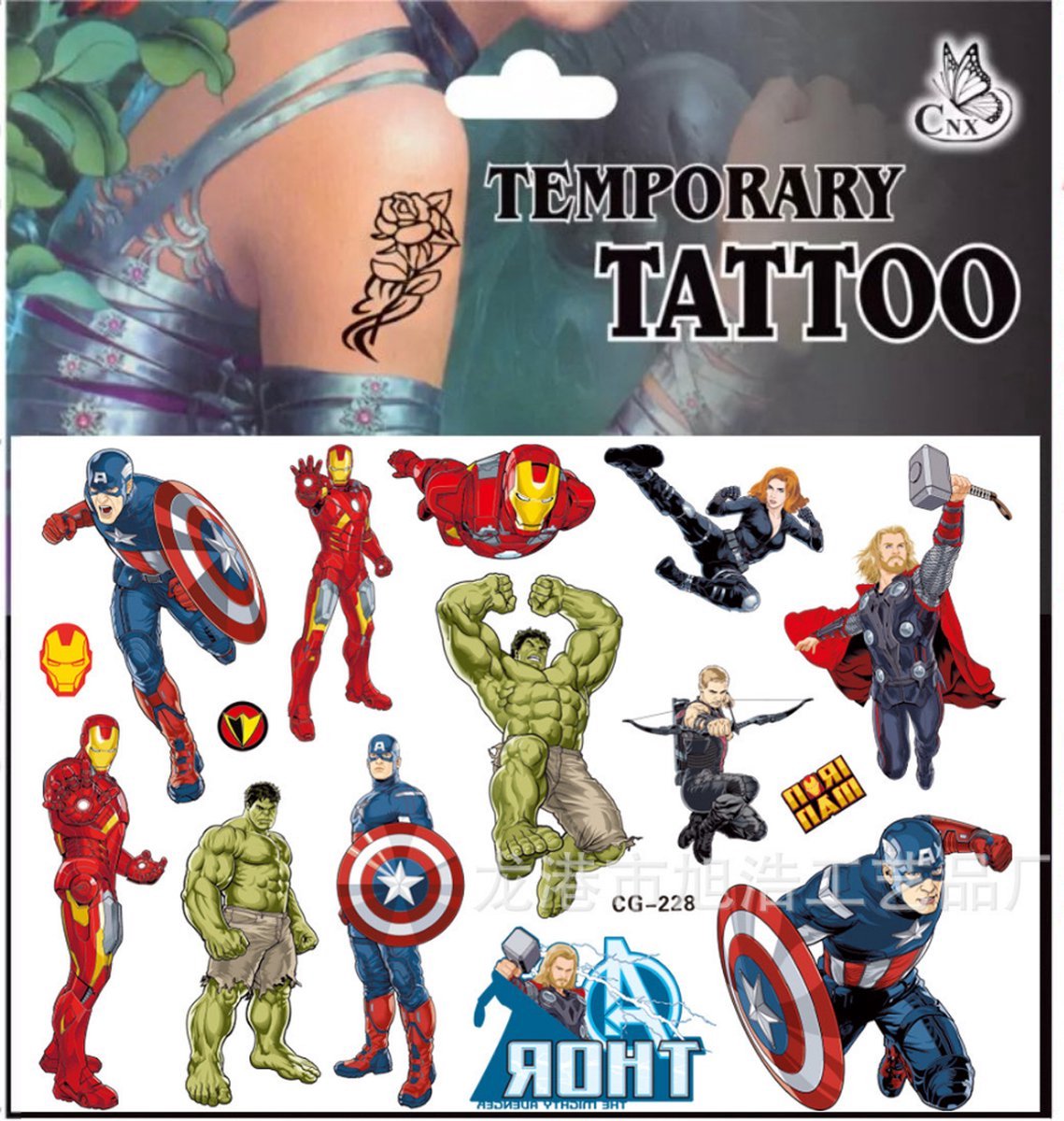 Marvel Avengers Tattoo voor Kinderen Tattoos Kinderen Spiderman