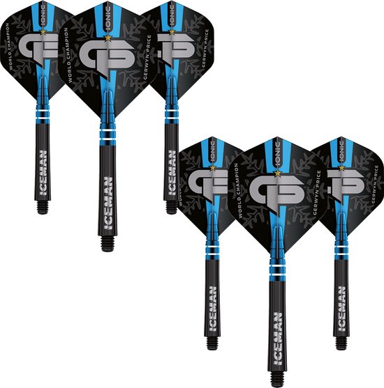RED DRAGON - Gerwyn Price World Champion Edition Zwart Vlucht en Schachtcombinatie - 2 sets per pakket (6 dartvluchten in totaal) van Red Dragon — afbeelding 2