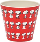 Quy Cup - 90ml Ecologische Reis Beker - Espressobeker “Peanuts Snoopy 4 Red” 7x7x7cm