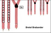 3x Bretel Brabander - Brabant festival thema feest party rood wit geblokt fun