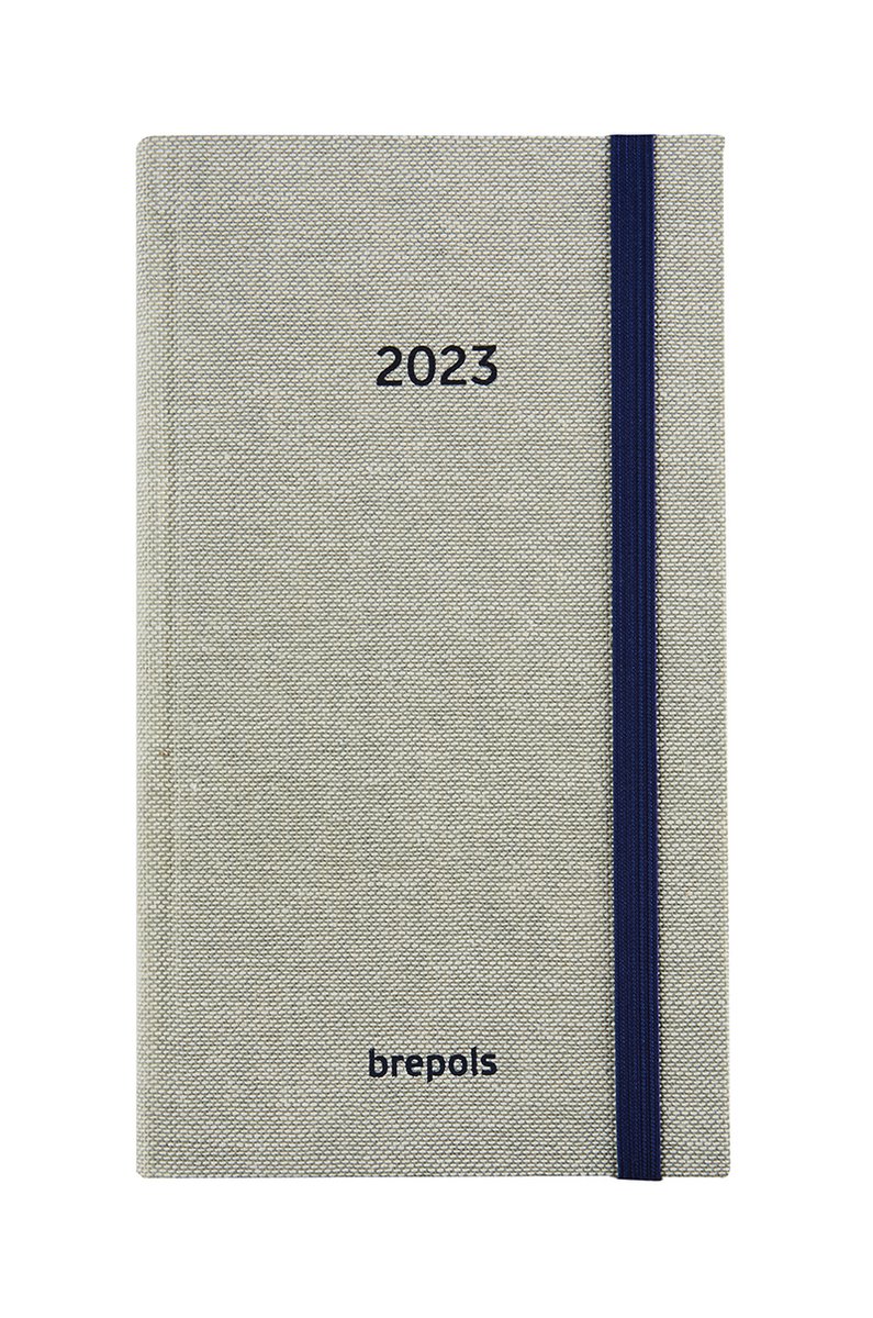 Brepols Agenda 2023 - BARISTA Latte - Notavision - 9 x 16 cm - Blauw