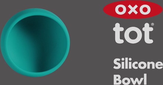Bol OXO To Silicone Sarcelle | Bleu | Résistant aux chocs | Incassable | Vaisselle Bébé et enfant