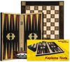 Afbeelding van het spelletje ESER Parelmoer Houtfineer Backgammon - Groot Maat- 48.5 x 25 x 6