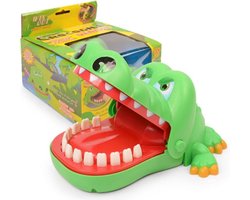 foto van Krokodil Met Kiespijn - Spel Bijtende Krokodil - Krokodil Tanden Spel - Reisspel - Krokodil Met Kiespijn Groen