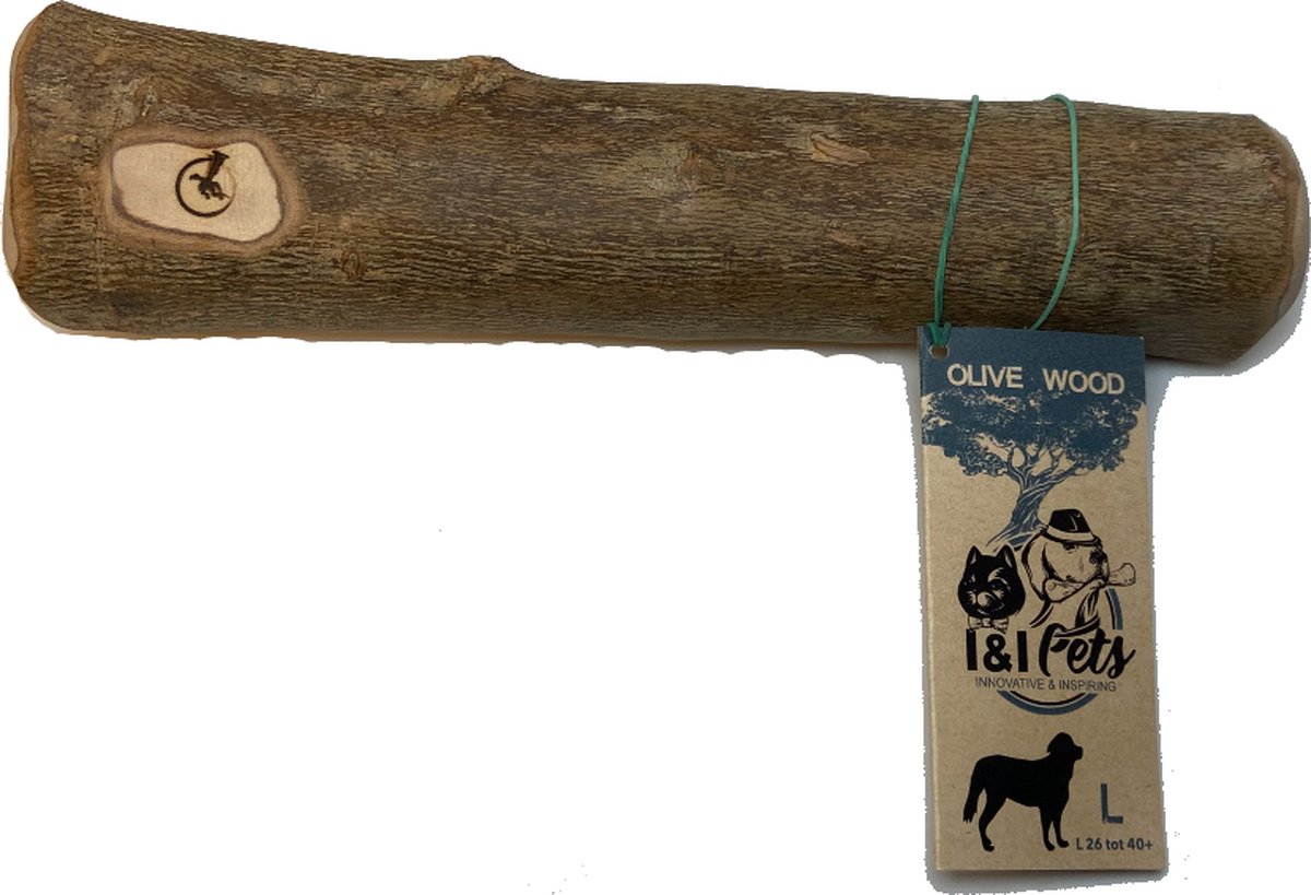 I & I Pets - Olive Wood - L - olijf hout - honden kauwspeelgoed - kauwhout - kauwwortel - natuurlijk - I & I Pets
