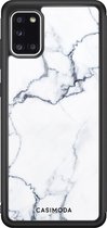 Casimoda® hoesje - Geschikt voor Samsung Galaxy A31 - Marmer Grijs - Zwart TPU Backcover - Marmer - Grijs