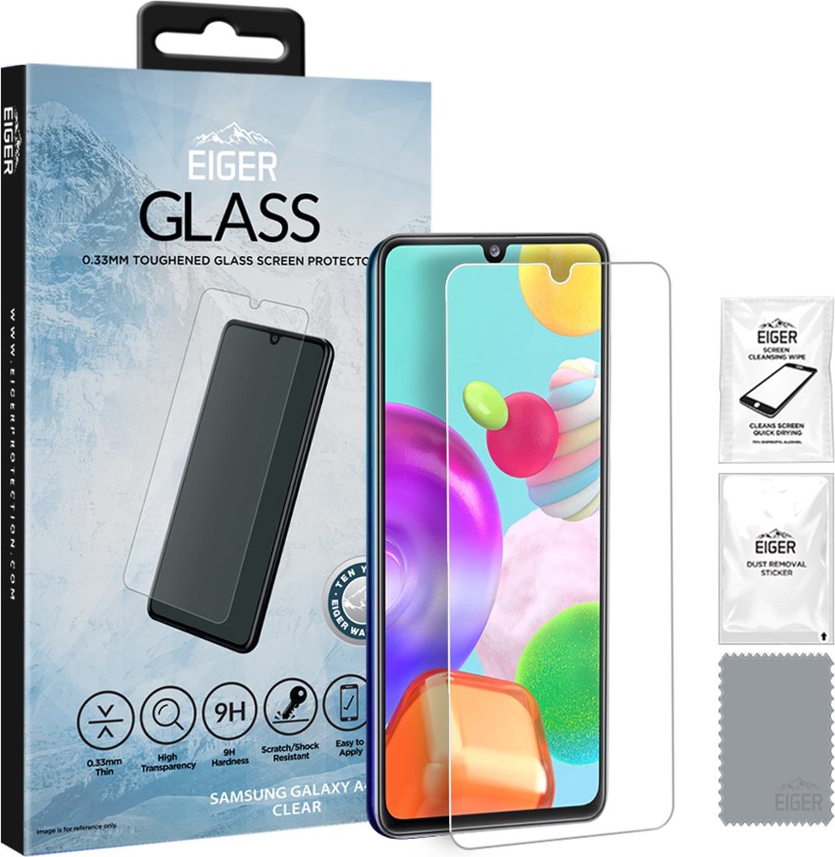 Eiger Samsung Galaxy A41 Tempered Glass Case Friendly Protector Plat