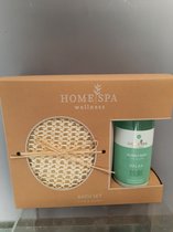 home spa wellness - bath set lotus jojoba - bubble bath sisal spons