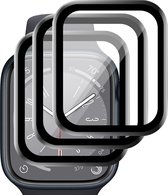 Screenprotector geschikt voor Apple Watch Series 8 41 mm - PET Glasfolie Full Screen Protector - 3 Stuks