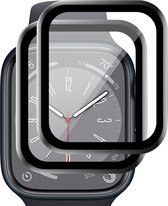 Screenprotector geschikt voor Apple Watch Series 8 45 mm - PET Glasfolie Full Screen Protector - 2 Stuks