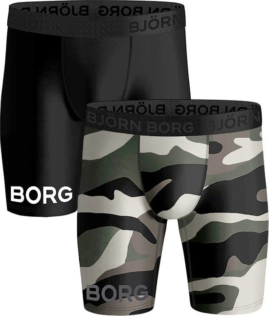 Björn Borg performance 2P long boxers camo multi - S